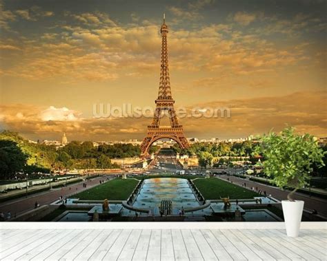 Eiffel Tower Paris Wallpaper Wall Mural Wallsauce Uk