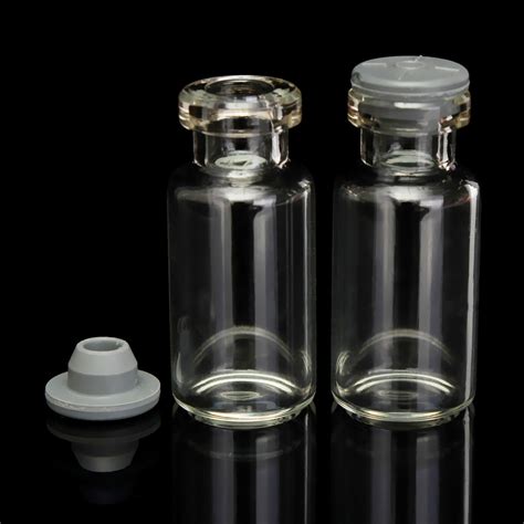 10pcs 2ml Small Empty Sample Vials Clear Glass Bottles With Butyl Rubber Stopper 981917871818 Ebay