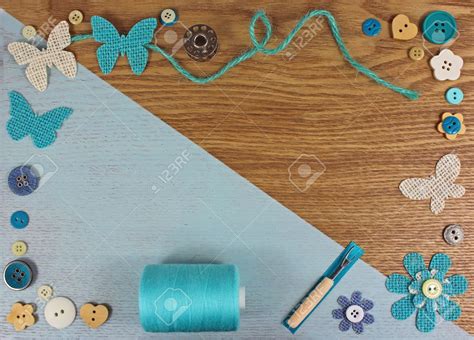 Download Turquoise Haberdashery Craft Background Stock Photo Picture