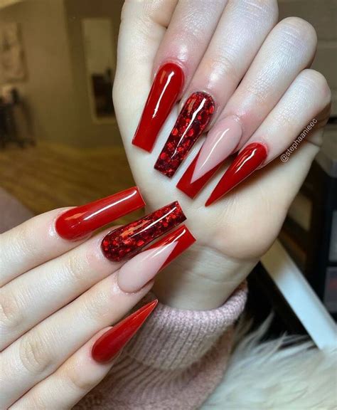 Top 168 Red And White Acrylic Nail Designs Architectures Eric