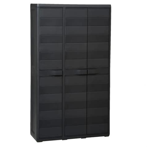 Vidaxl Garden Storage Cabinet With 4 Shelves Black