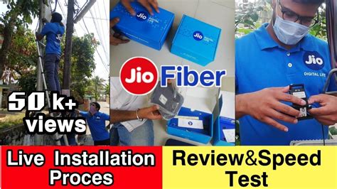Jio Fiber Live Installation Process And Speed Test All Details About