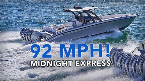 92 Mph Midnight Express 37 Open Insane Speed Boat Youtube