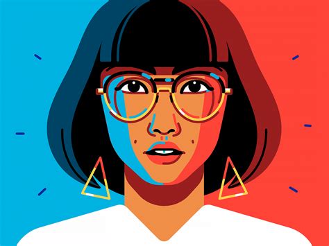 Asian Girl Graphic Illustration Vector Portrait Illustration Art Design