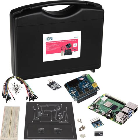 Makerfactory Electronic Education Set Basic Raspberry Pi® 4 B 4 Gb 4 X 1 5 Ghz Storage Case