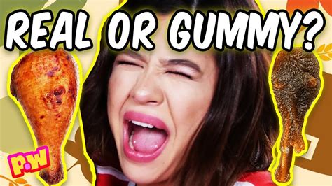 Gummy Food Vs Real Food Challenge Holiday Dinner Edition Gummy Vs Real Taste Test ~ Pocket