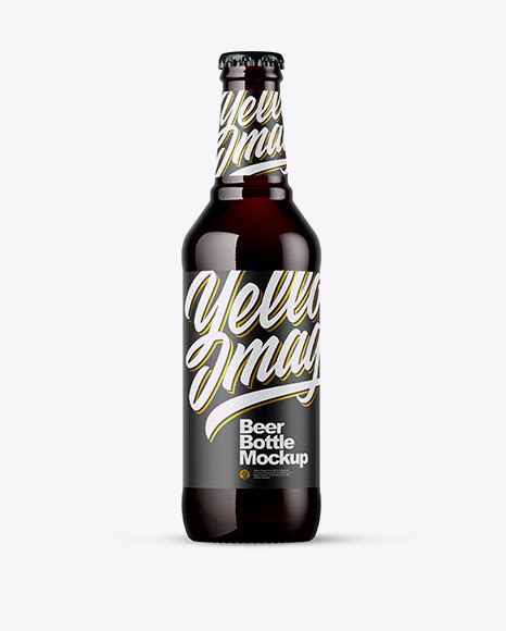 Download 330ml Dark Amber Beer Bottle Mockup | Exclusive Mockups