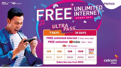 Celcom internet service provider is an internet service provider which operates in malaysia.currently it ranks on the place 4 from 29 providers in malaysia. Celcom Xpax is offering prepaid customers FREE unlimited ...