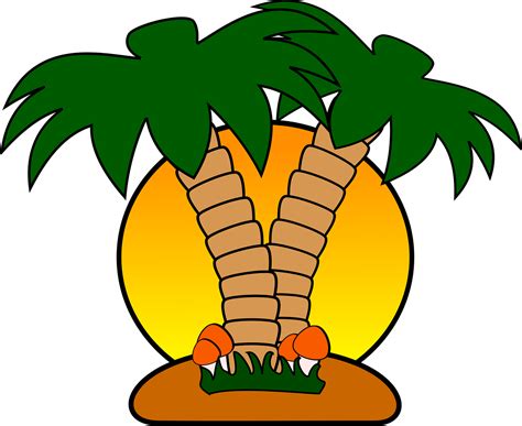 Orange Palm Tree Clip Art