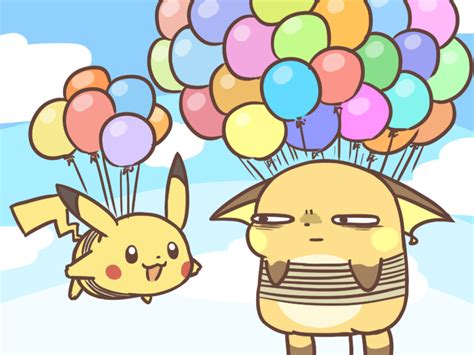 Pikachu Raichu And Flying Pikachu Pokemon Drawn By Cafe Chuu No