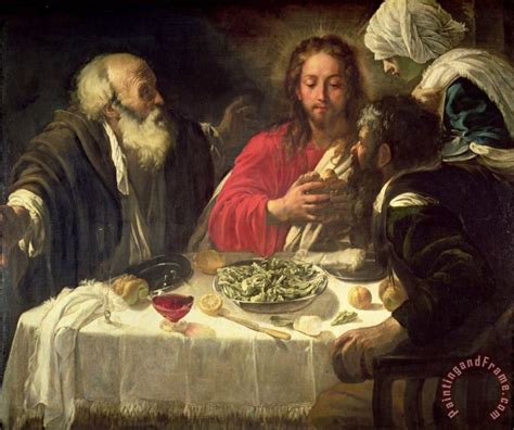 Michelangelo Merisi Da Caravaggio The Supper At Emmaus Painting The