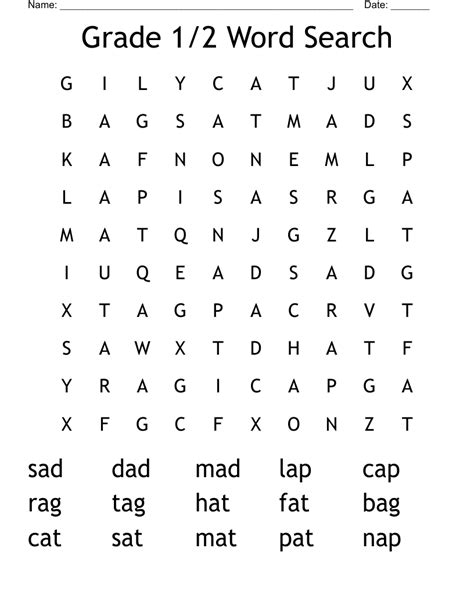 word search worksheets for grade 1 k5 learning word search puzzle 100 must know words for 1st