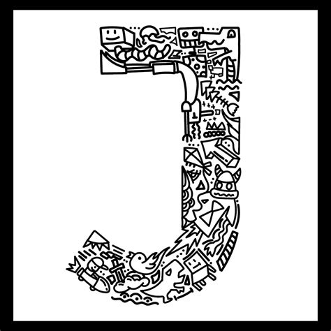 9 Best Images of Printable Letters Monogram J  Free Printable