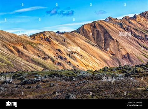 Mountains In The Landmannalaugar Area Of Iceland Stock Photo Alamy