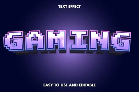 Premium Vector Gaming Text Effect Editable Font Style