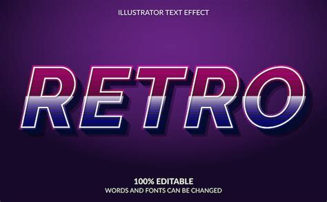 Premium Vector Editable Text Effect Classic Retro Text Style