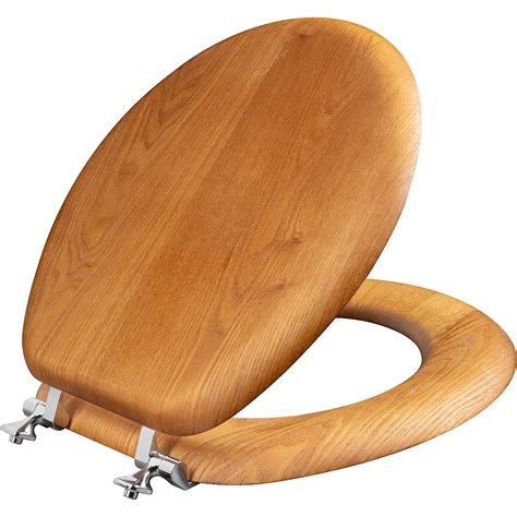 Bemis Natural Reflections Round Closed Front Toilet Seat In Natural Oak