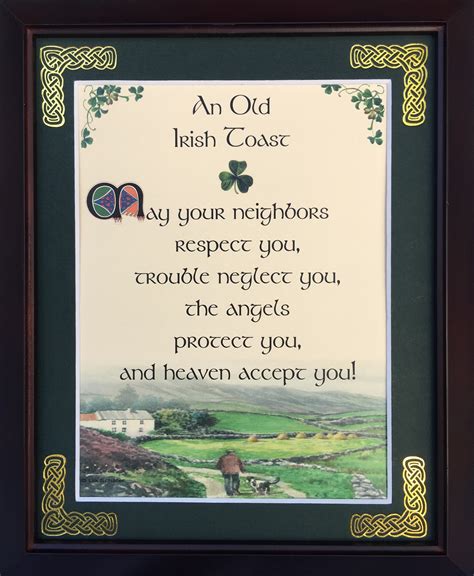 An Old Irish Toast Personalized Blessing Framed Irish Etsy