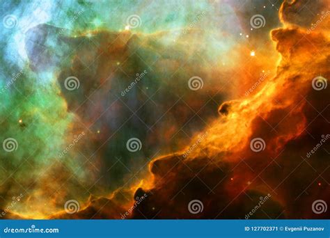 The Omega Nebula Or Swan Nebula In Outer Space Stock Illustration