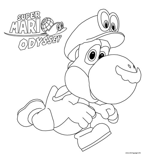 Mario Odyssey Coloring Pages Free Coloring Pages