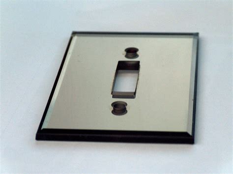New Mirrored Single Beveled Edge Light Switch Plate Cover Bronze Finish