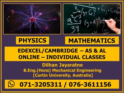 Physics And Mathematics A Level Edexcelcambridge Syllabus Online Classes