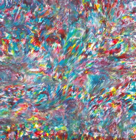 Alexandra Romano Psychedelic Waterfall No 5 Painting Acrylic On