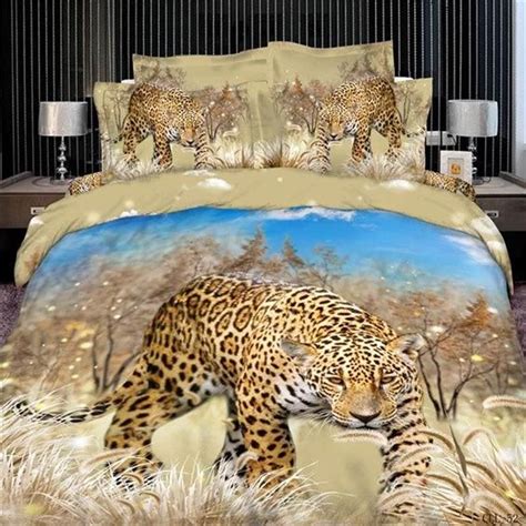 Shop for mens underwear on amazon.com. Modern 3d Forest Animal Leopard Men Bedding Set Queen Size ...