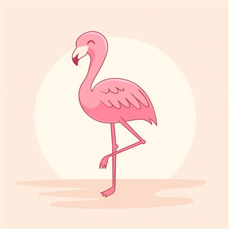 Flamingo Dibujos Animados Animales Tropicales Flamencos Flamingo