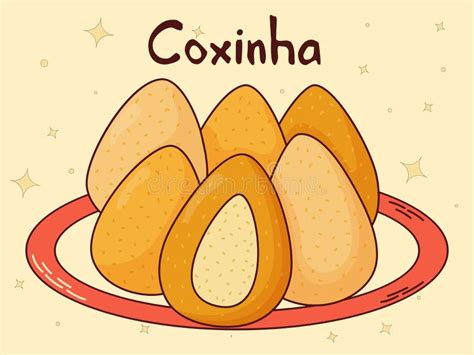 Brazilian Traditional Food Coxinha Stock Vector Illustration Of Meat