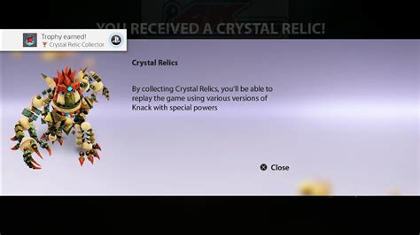 Knack Crystal Relic Collector Trophy Youtube