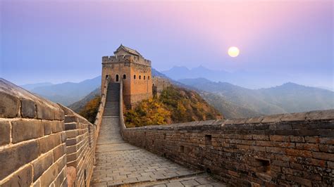 Great Wall Of China Sunrise Wallpapers Hd Wallpapers Id 17812