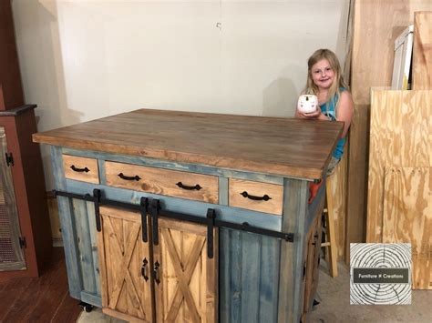 Kitchen Island With Seating Storage And Barn Doors On Wheels Indoor