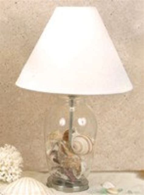 Fillable Glass Table Lamp With Shade By Nauticalseasons On Etsy