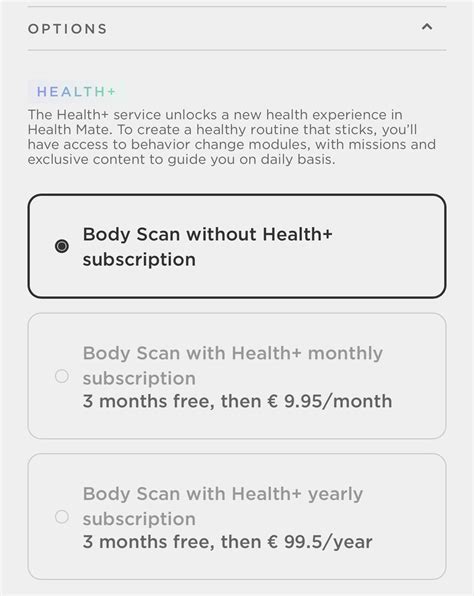 You Have To Pay €99yr On Top Of €399 For Body Scan To Work Properly