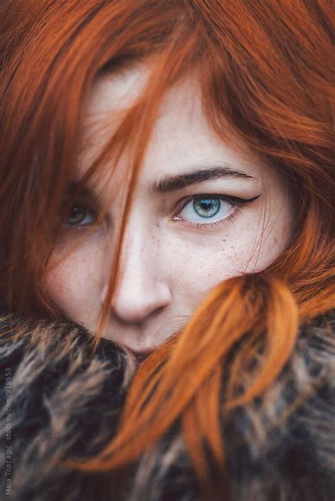 Beautiful redhead with freckles by Maja Topčagić Stunning Redhead