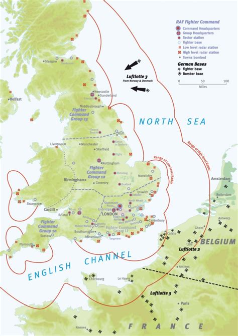Battle Of Britain Map An Overview Military History Matters