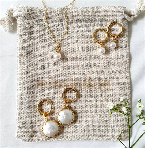 Small Pearl Hoop Earrings By Misskukie Notonthehighstreet Com