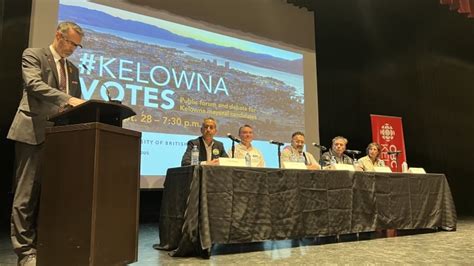 Kelowna Mayoral Candidates Debate Housing Transportation And Homelessness At Election Forum