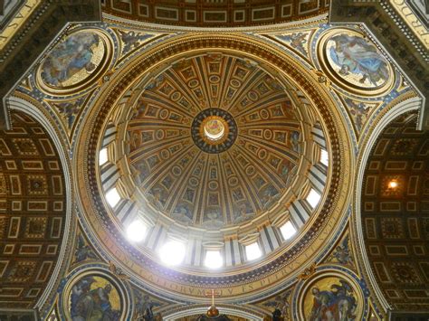 Saint peter's basilica today.the church has many visitors that come to marvel at the enormous structure. Inside the Big Dome, St. Peter's Basilica, Italy - The ...