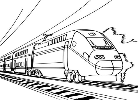 Coloriage train TGV  Train coloring pages, Train drawing, Cool