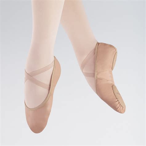 1st Position Stretch Leather Split Sole Ballet Shoe Caroline Dean