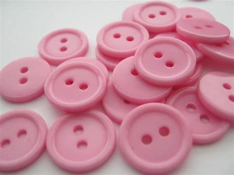 10 Baby Pink Sewing Buttons 15mm 58 Inch Resin Round