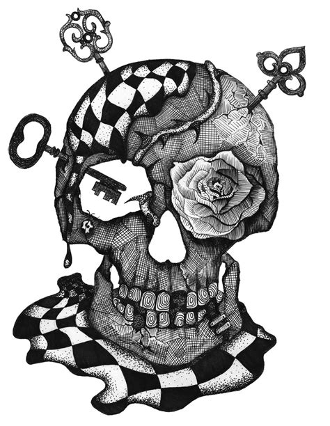 Creepy Skull Drawing Free Download On Clipartmag