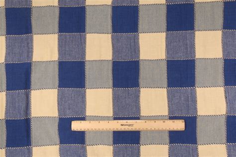588 Yards Onyx Age Broad Plaid Woven Cotton Corded Plaid Decorator