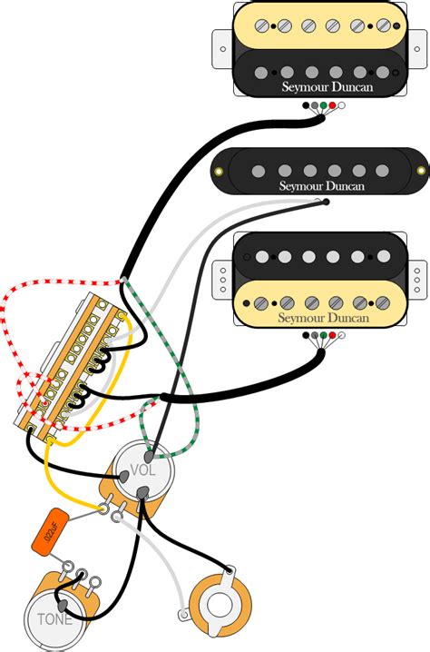 1 humbucker, 2 single coil 5 way switch w push/pull coil tap. Wiring Diagram For Single Humbucker Pickup