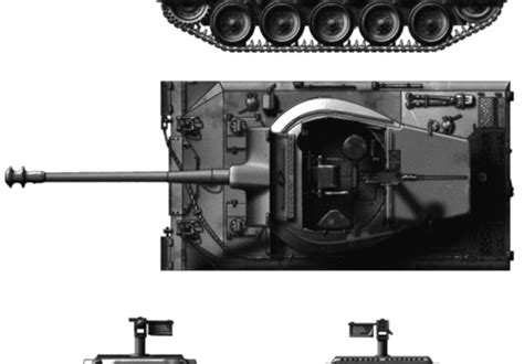 Tank M18 Super Hellcat 90mm Gmc Drawings Dimensions Figures