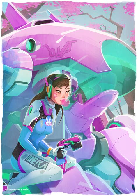 Dva Created By Dave Collinson Overwatch Drawings Overwatch Fan Art