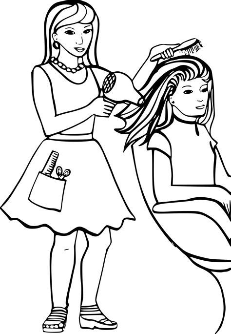 Coloriage a imprimer, plus de 10,000 coloriages gratuit pour vos enfants. Coloriage Barbie coiffeuse à imprimer sur COLORIAGES .info