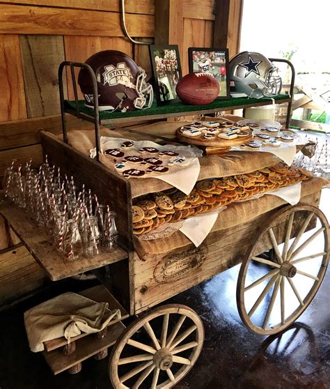 Grooms cake table at The Hideaway! Mississippi State and Dallas Cowboy